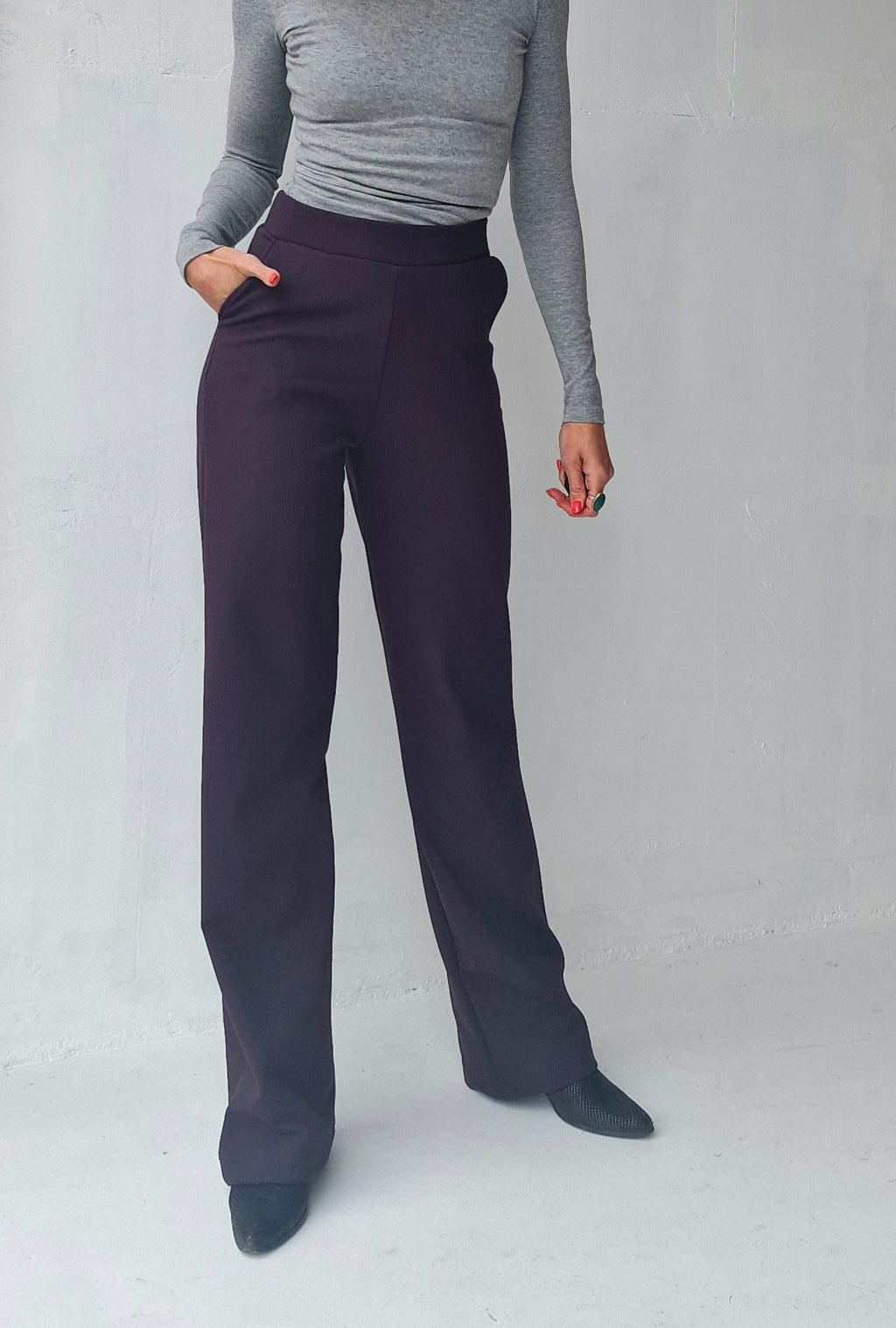 Extra langes, weites Bein | schwarz &amp; zacht | groß | Länge 36