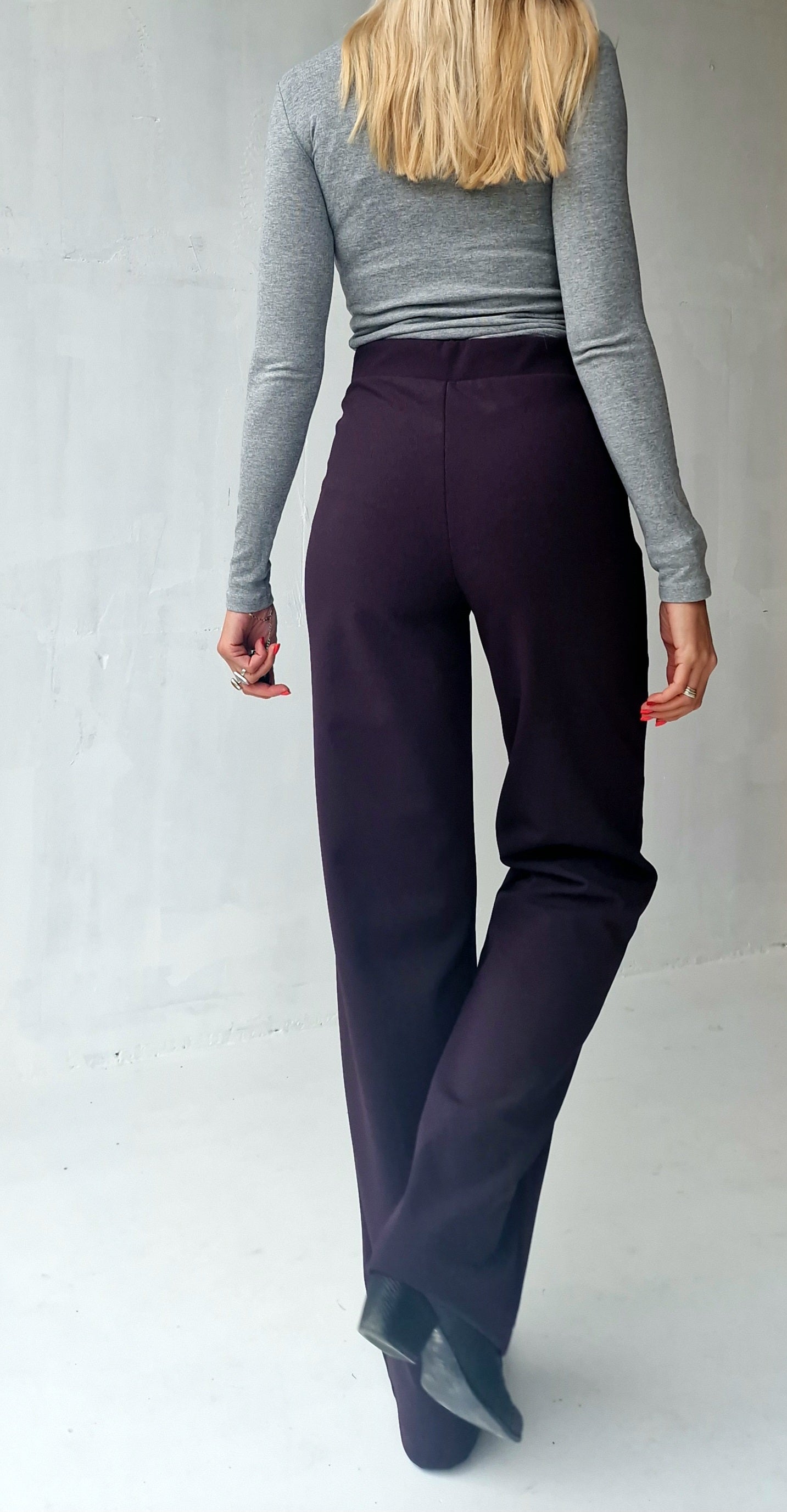 Extra langes, weites Bein | schwarz &amp; zacht | groß | Länge 36