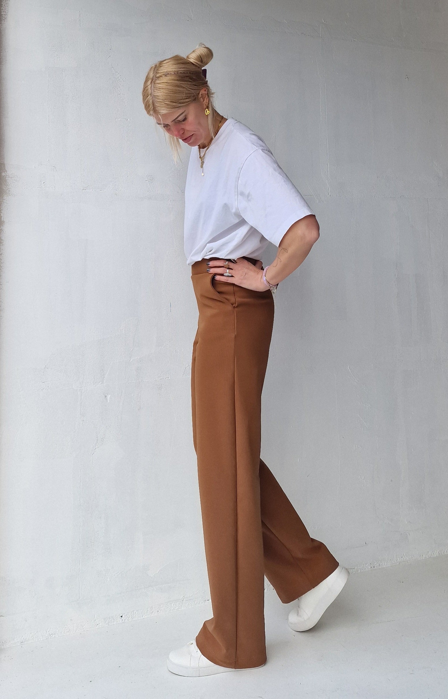 Extra langes, weites Bein | schwarz &amp; zacht | groß | Länge 36