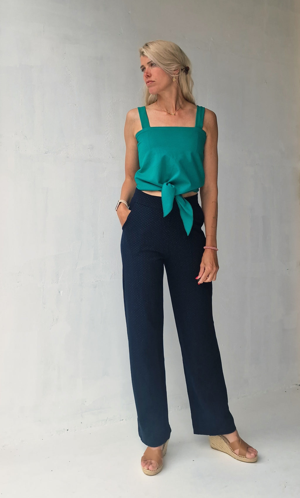 Top geknoopt green | Liz