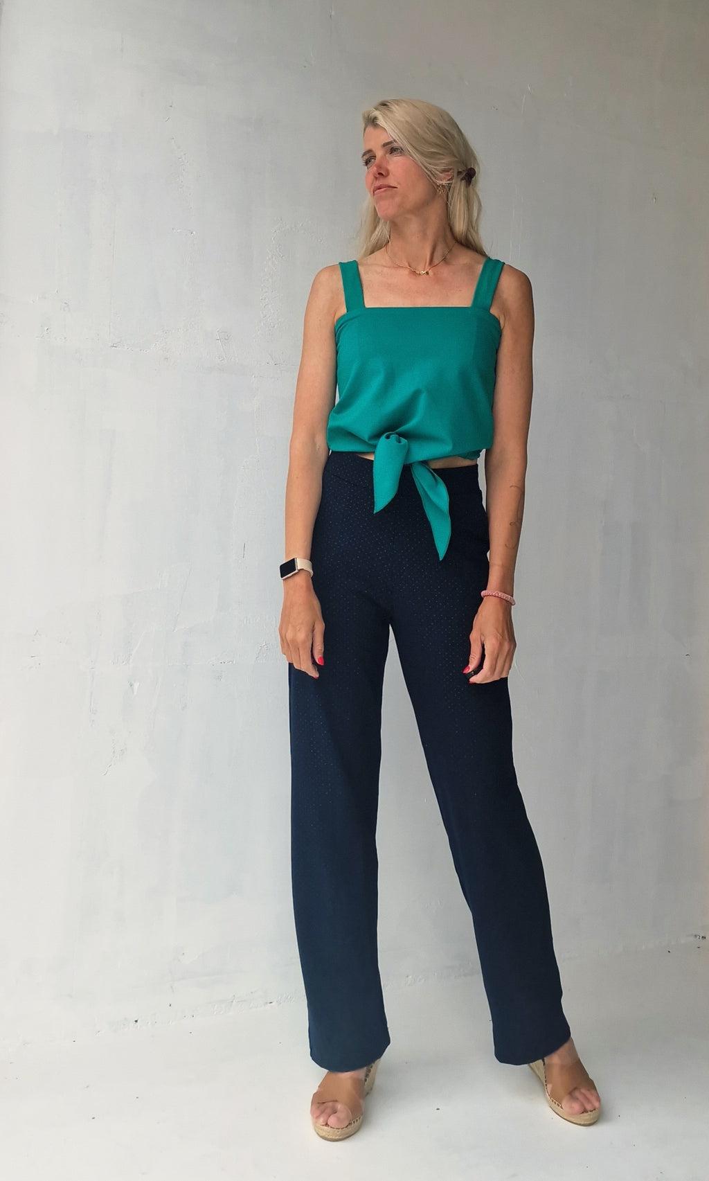 Top geknoopt green | Liz