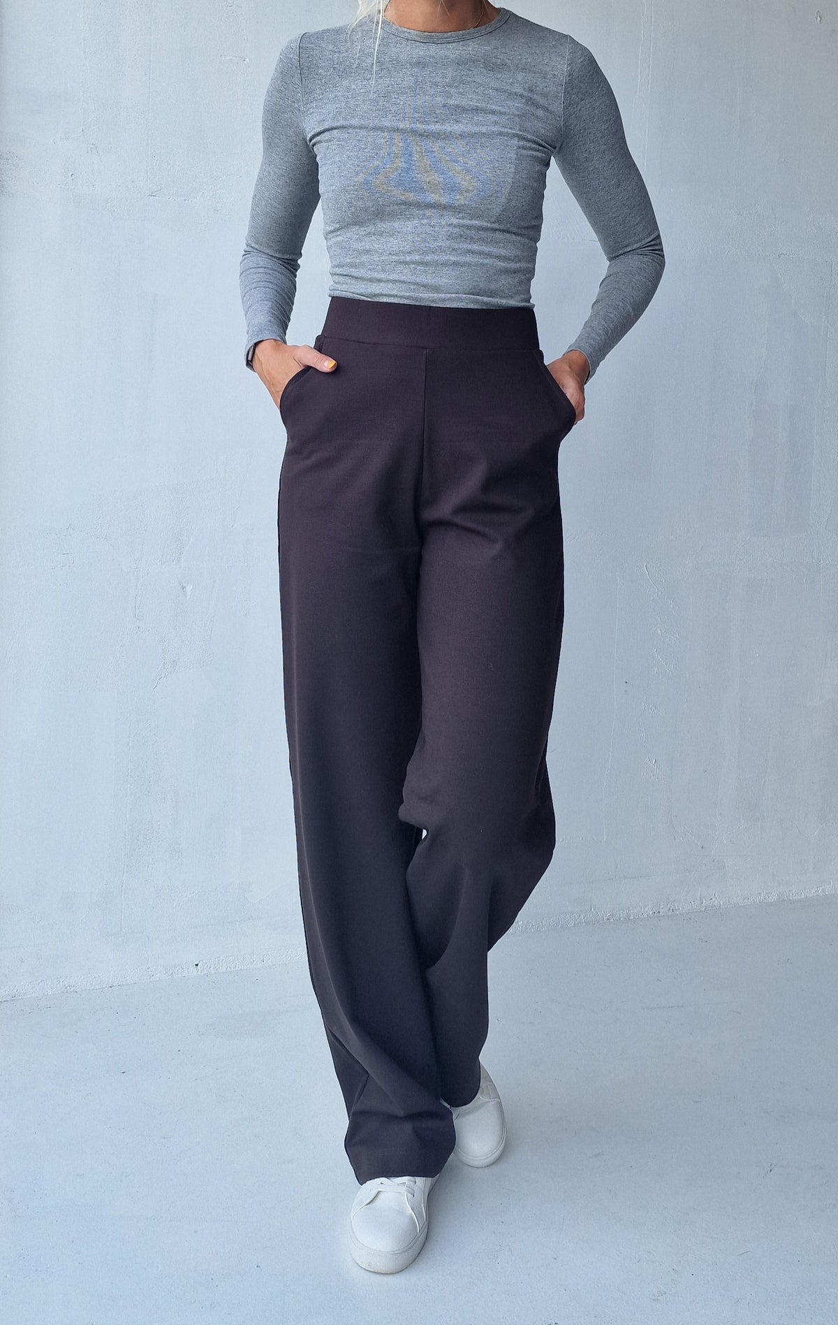 Extra lange Wide-Leg-Hose | schwarz | Länge 34 & 36