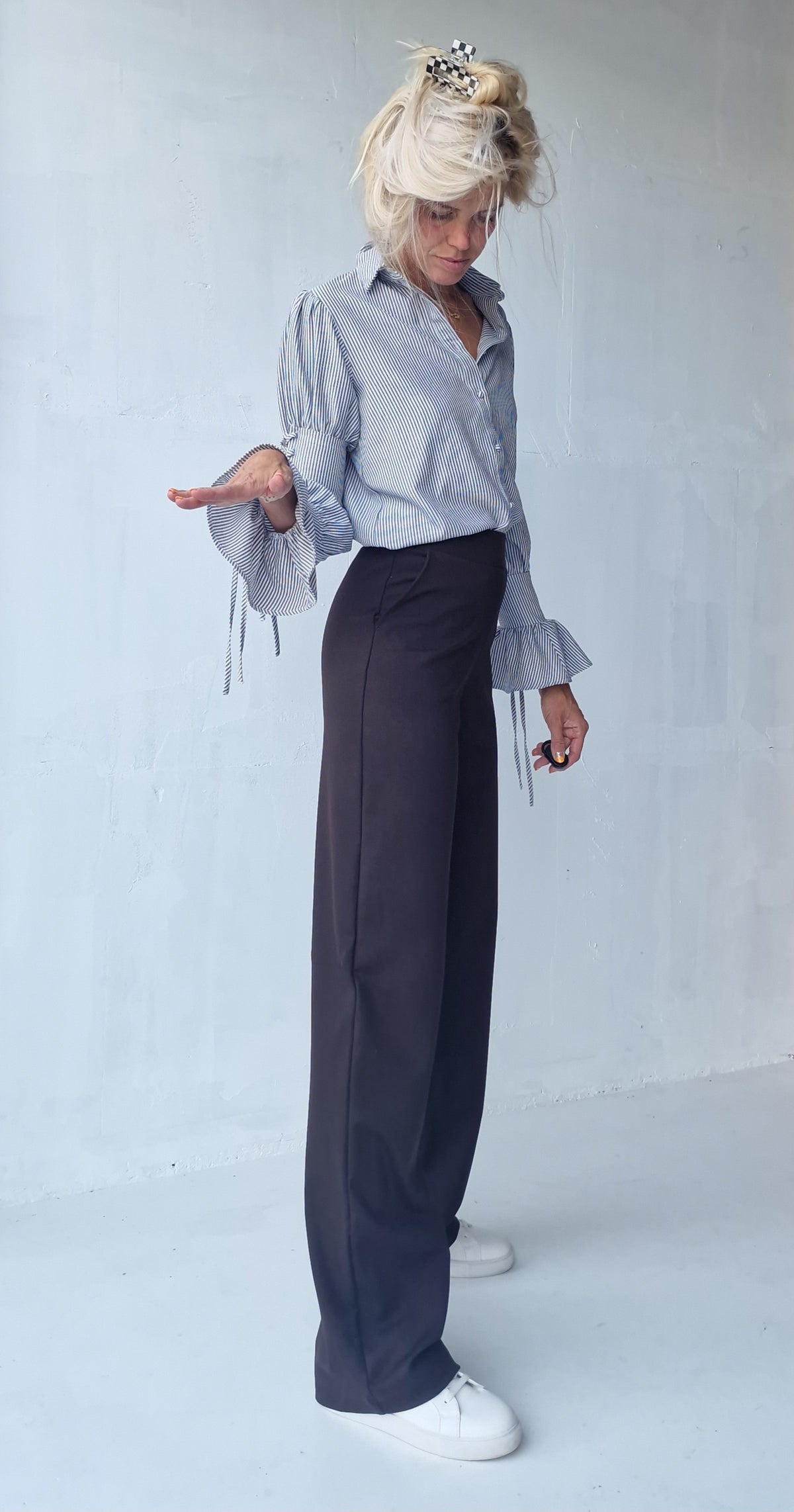 Extra lange Wide-Leg-Hose | schwarz | Länge 34 & 36