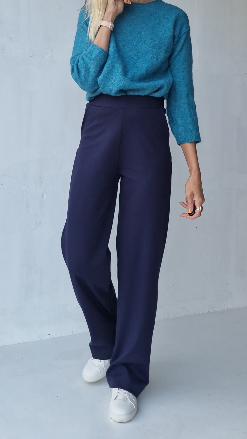Extra lange Wide-Leg | Marineblau | Tall | Länge 36