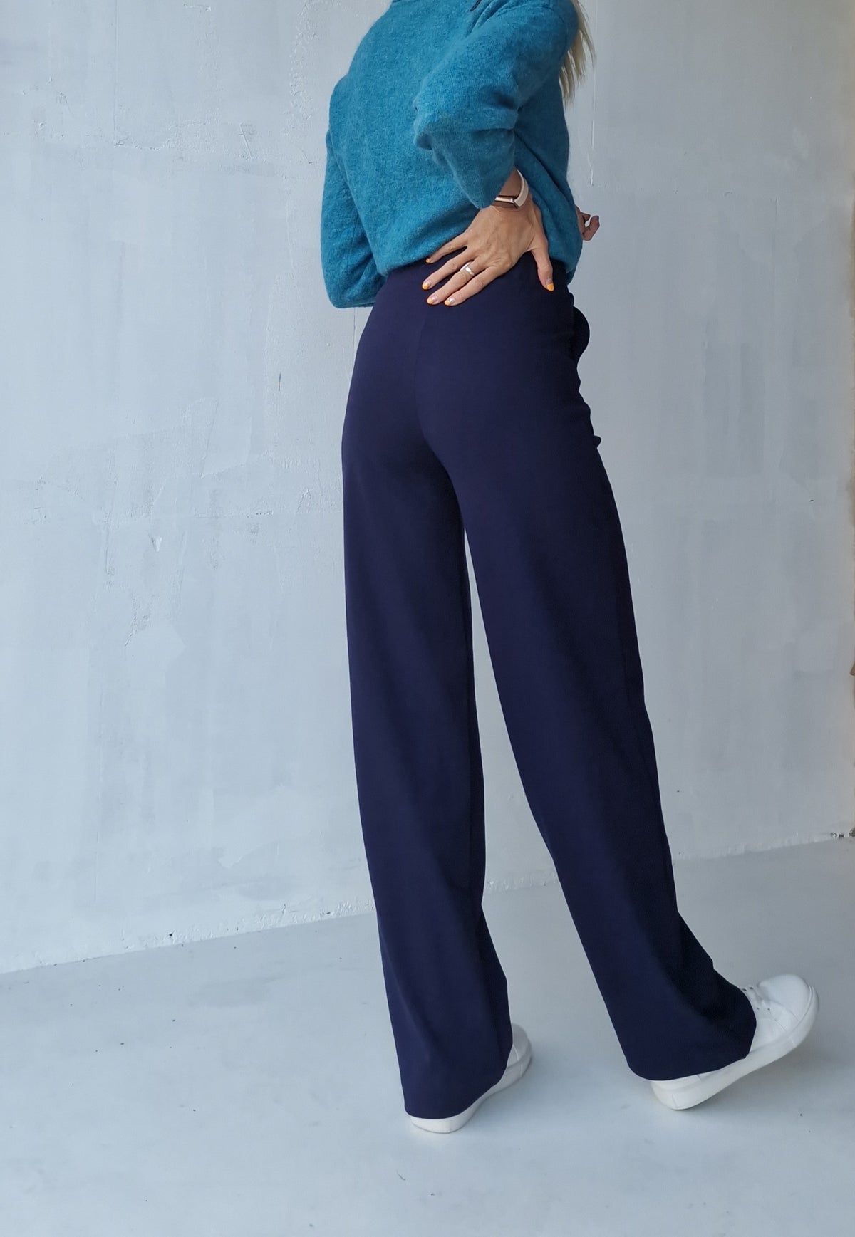 Extra lange Wide-Leg | Marineblau | Tall | Länge 36