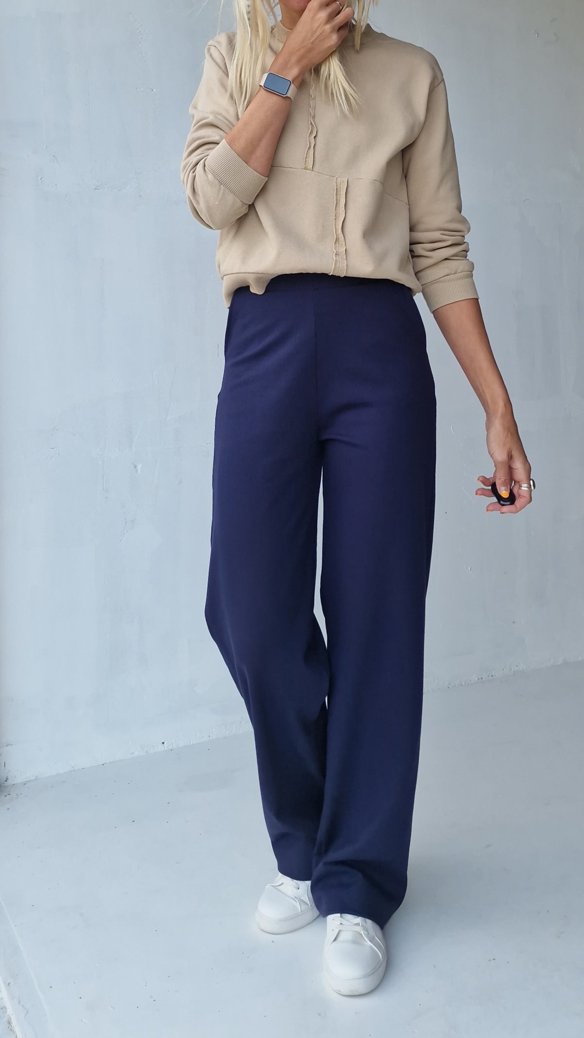 Extra lange Wide-Leg | Marineblau | Tall | Länge 36