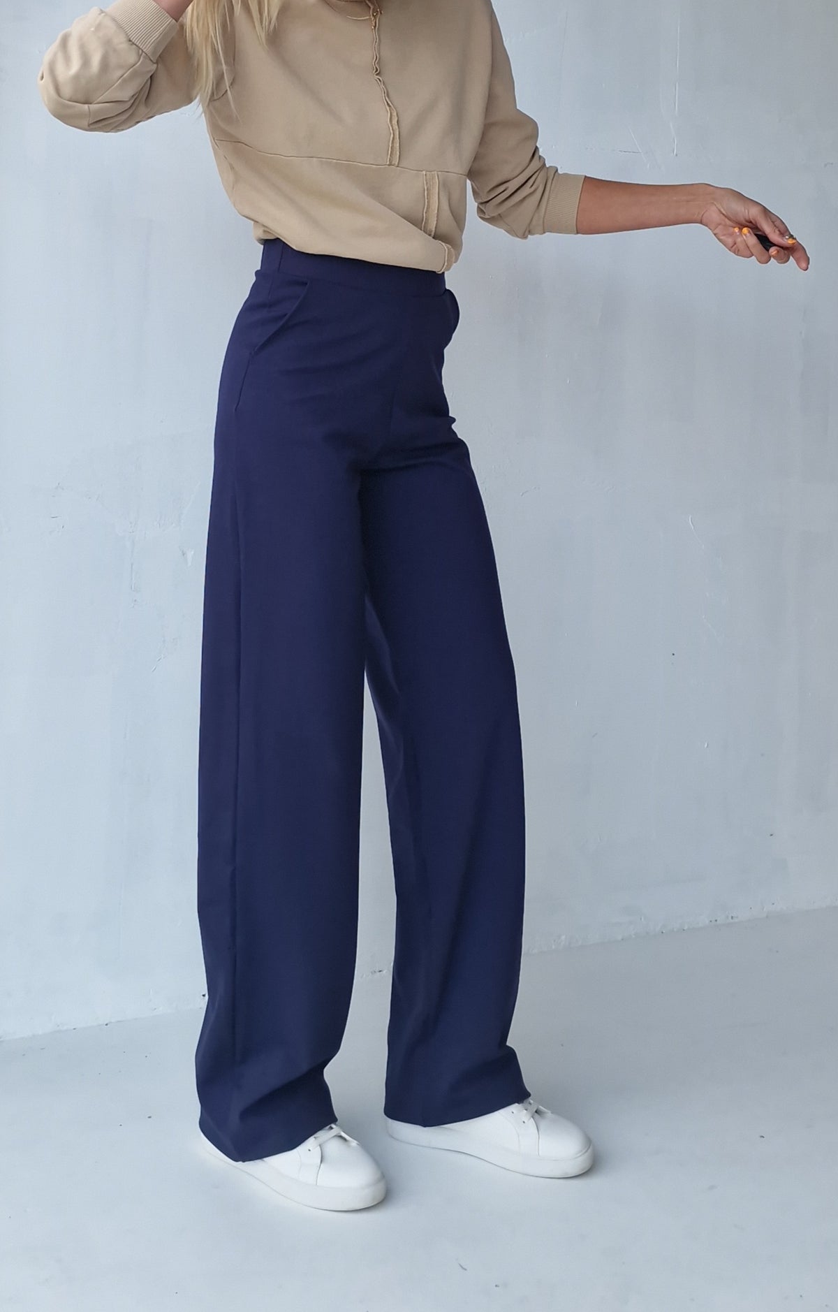 Extra lange Wide-Leg | Marineblau | Tall | Länge 36