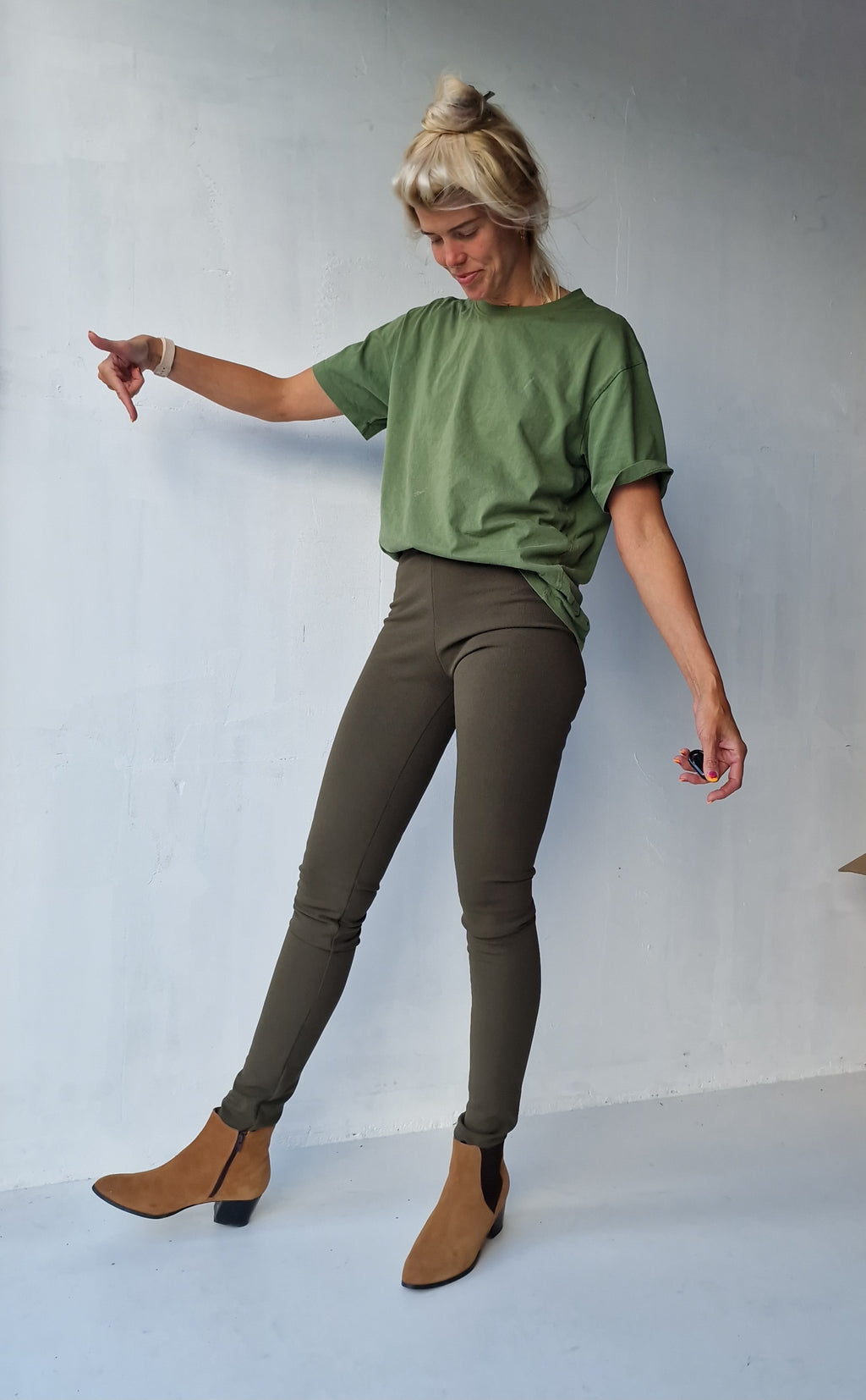 Extra lange Leggings in Marineblau | für große Größen | Längengrößen 34 und 36