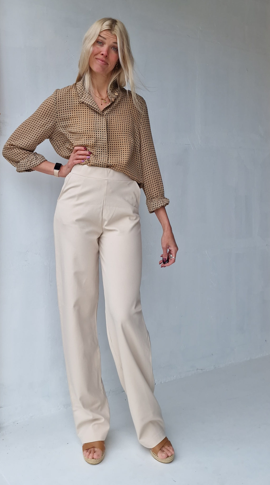 Extra lange Wide-Leg | Ecru | Tall | Länge 36