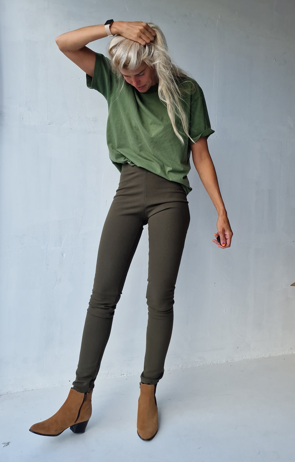 Extra lange Leggings in Marineblau | für große Größen | Längengrößen 34 und 36