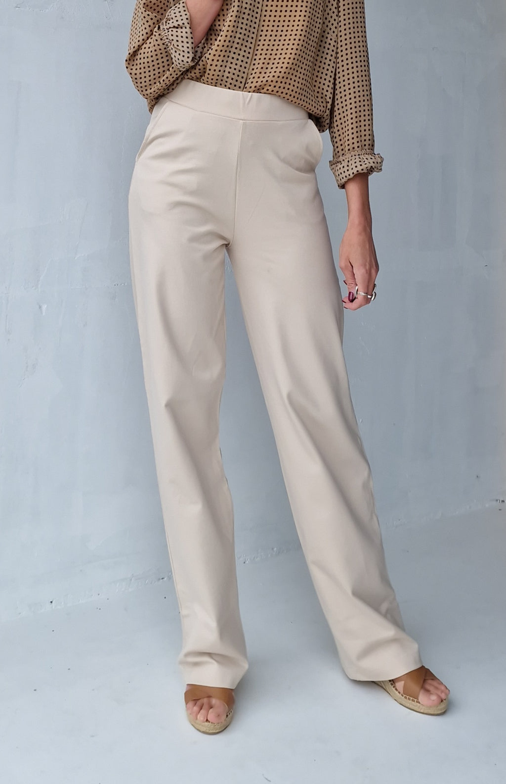 Extra lange Wide-Leg | Ecru | Tall | Länge 36