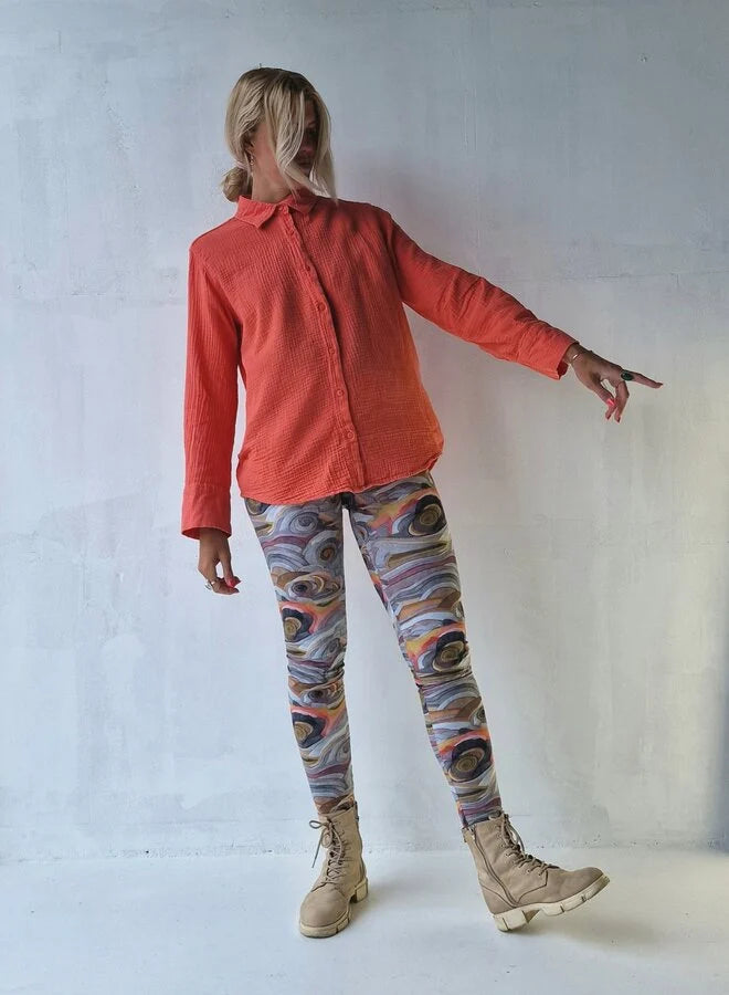 Extra lange Leggings grafisch | groß | Längenmaß 32, 34 und 36