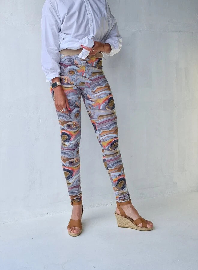 Extra lange Leggings grafisch | groß | Längenmaß 32, 34 und 36