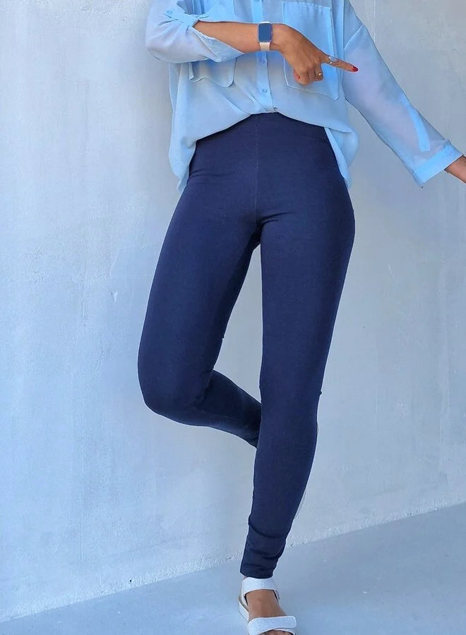 Extra lange Tregging Jeanslook blau | groß | Längenmaß 32, 34 und 36