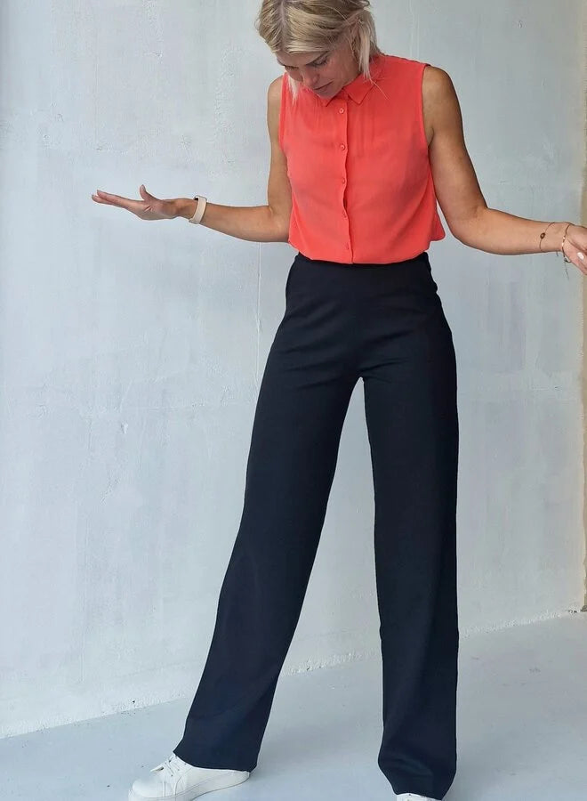 Extra langes, weites Bein | schwarz &amp; zacht | groß | Länge 36