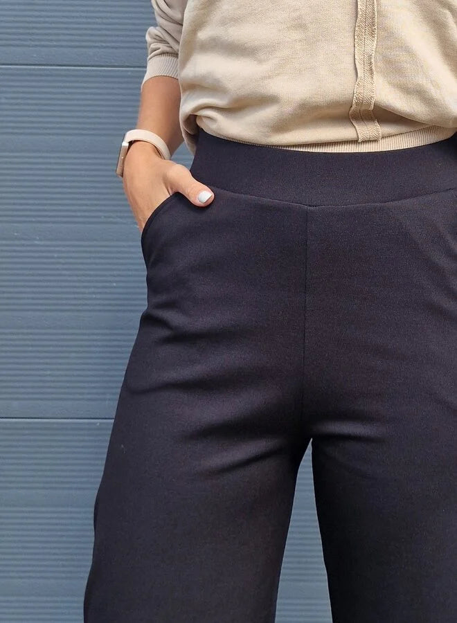 Extra langes, weites Bein | schwarz &amp; zacht | groß | Länge 36