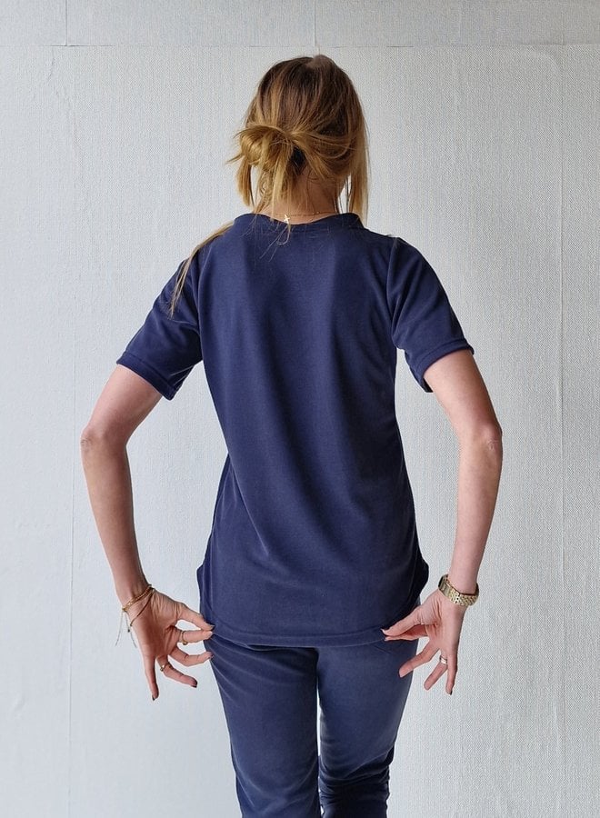 V-Ausschnitt-Shirt Charlie | modal donkerblauw