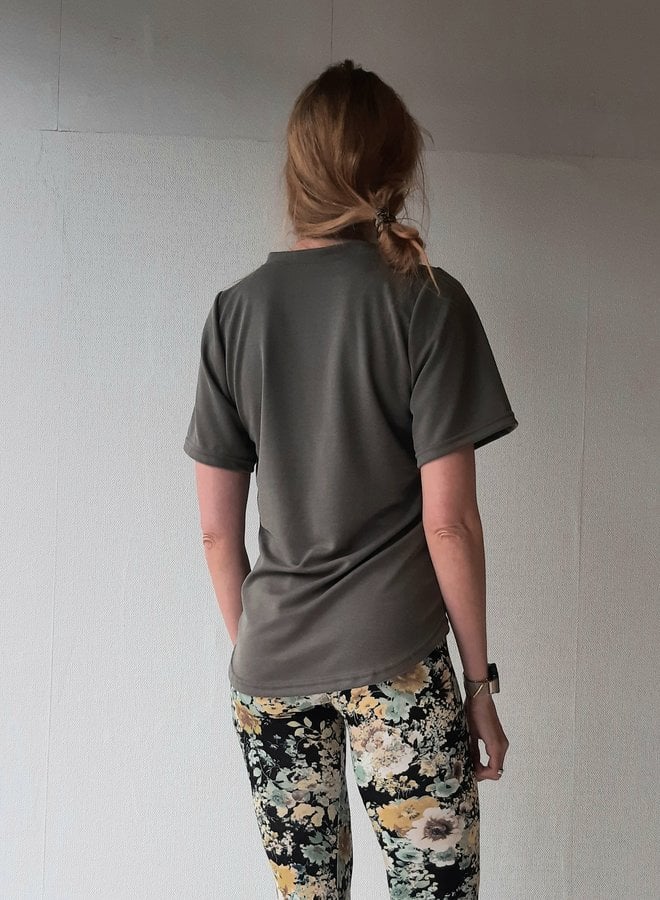 V-Ausschnitt-Shirt Charlie | olijfgroen