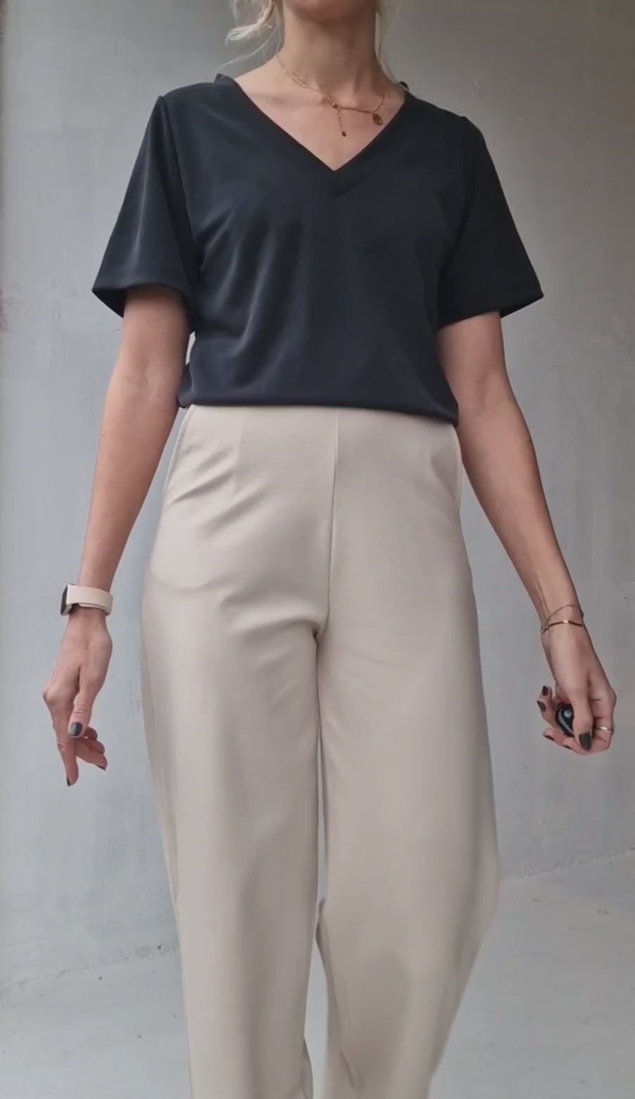 Extra langes, weites Bein | schwarz &amp; zacht | groß | Länge 36