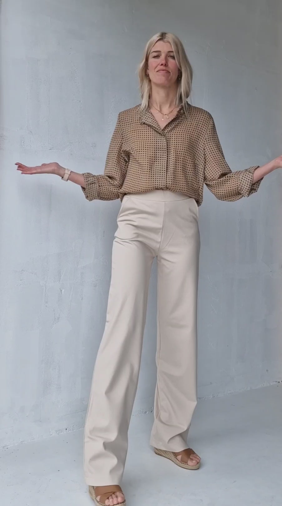Extra lange Wide-Leg | Ecru | Tall | Länge 36