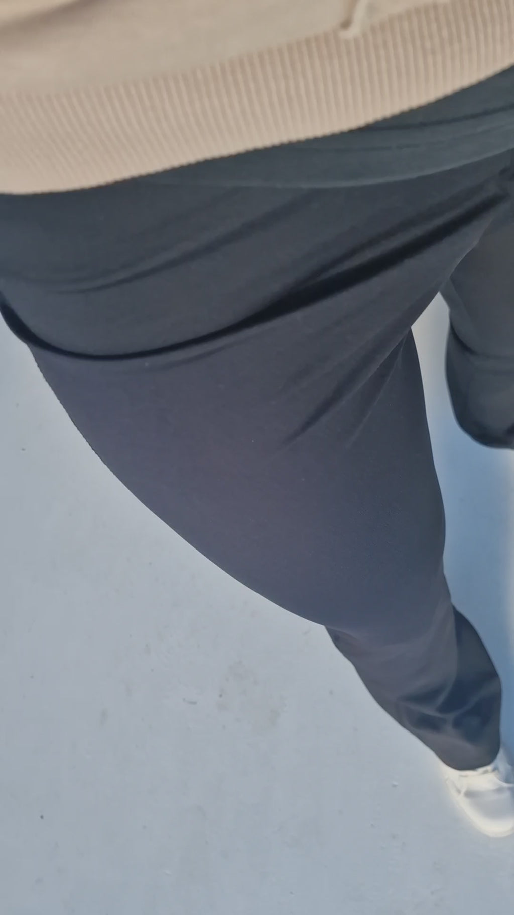 Extra lange Sportleggings | Steekzak &amp; Koordje | schwarz | groß | Längenmaß 32, 34 und 36