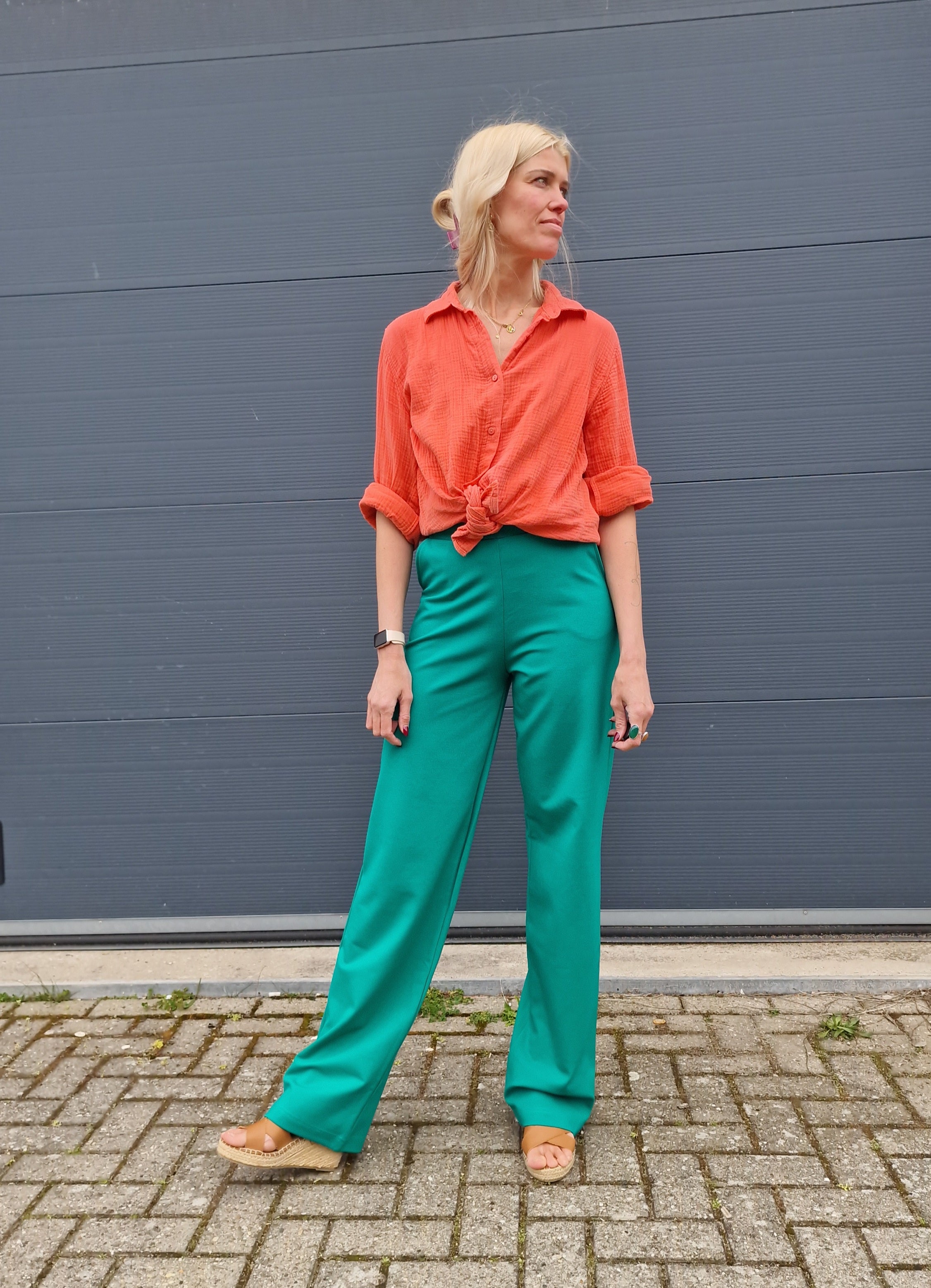 Extra lang Wide Leg | Seegrün | Tall | Größe 36