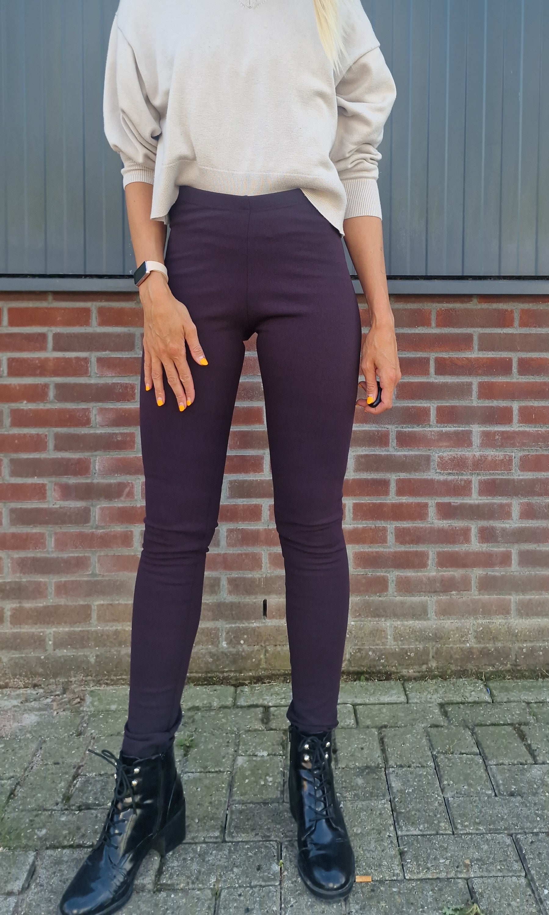Extra lange Leggings in Marineblau | für große Größen | Längengrößen 34 und 36