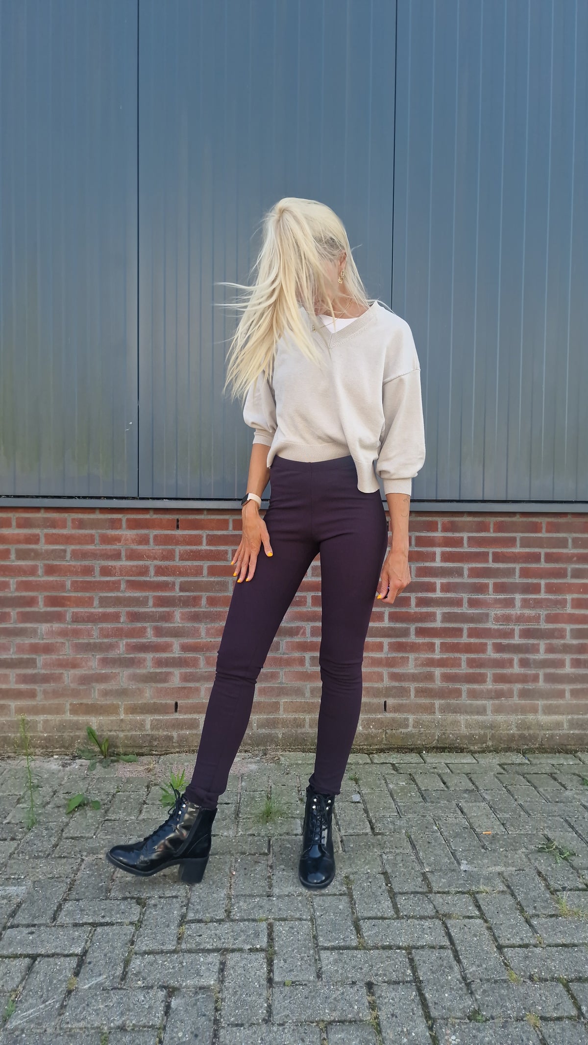 Extra lange Leggings in Marineblau | für große Größen | Längengrößen 34 und 36