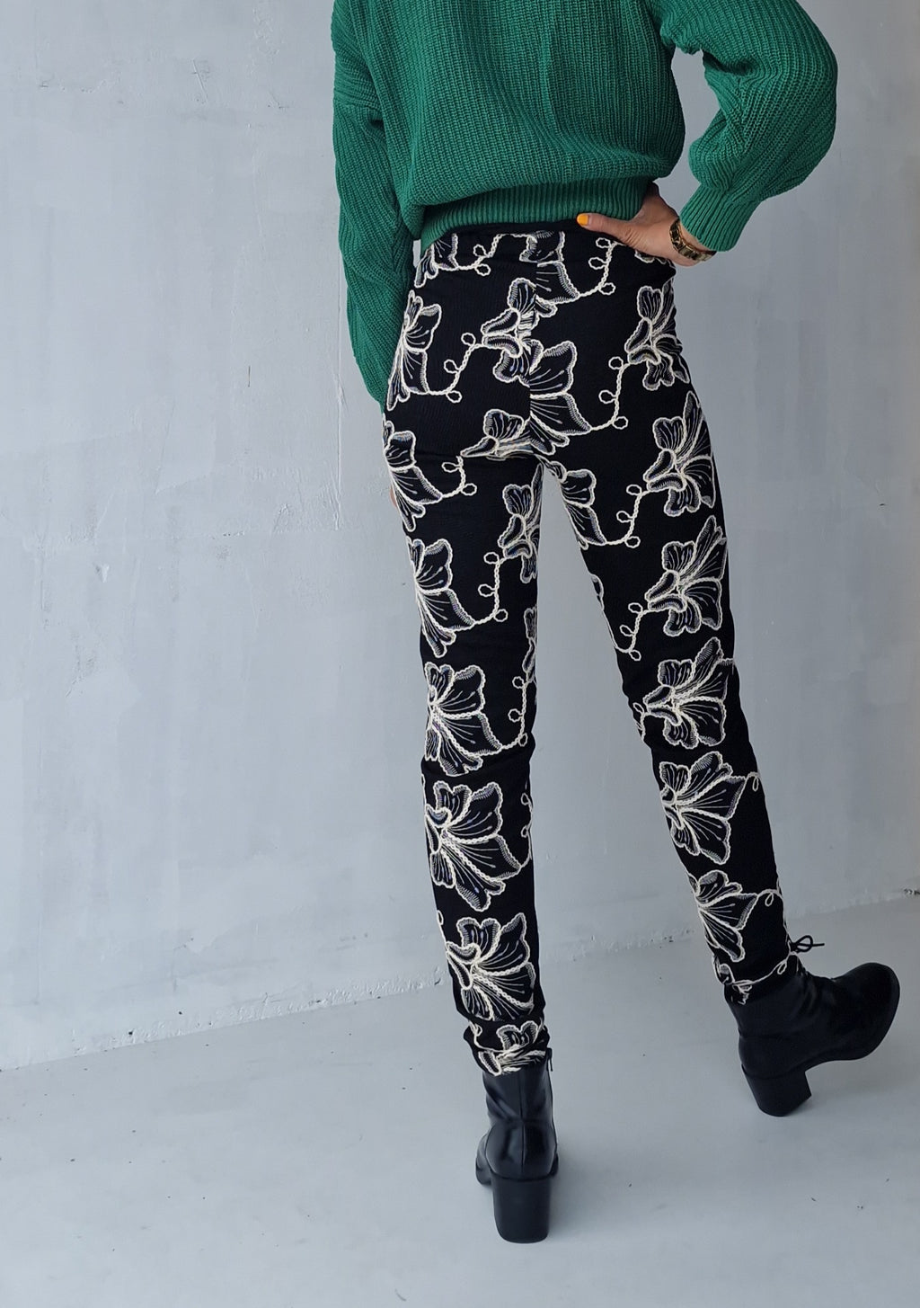 Extra lange Leggings in Marineblau | für große Größen | Längengrößen 34 und 36