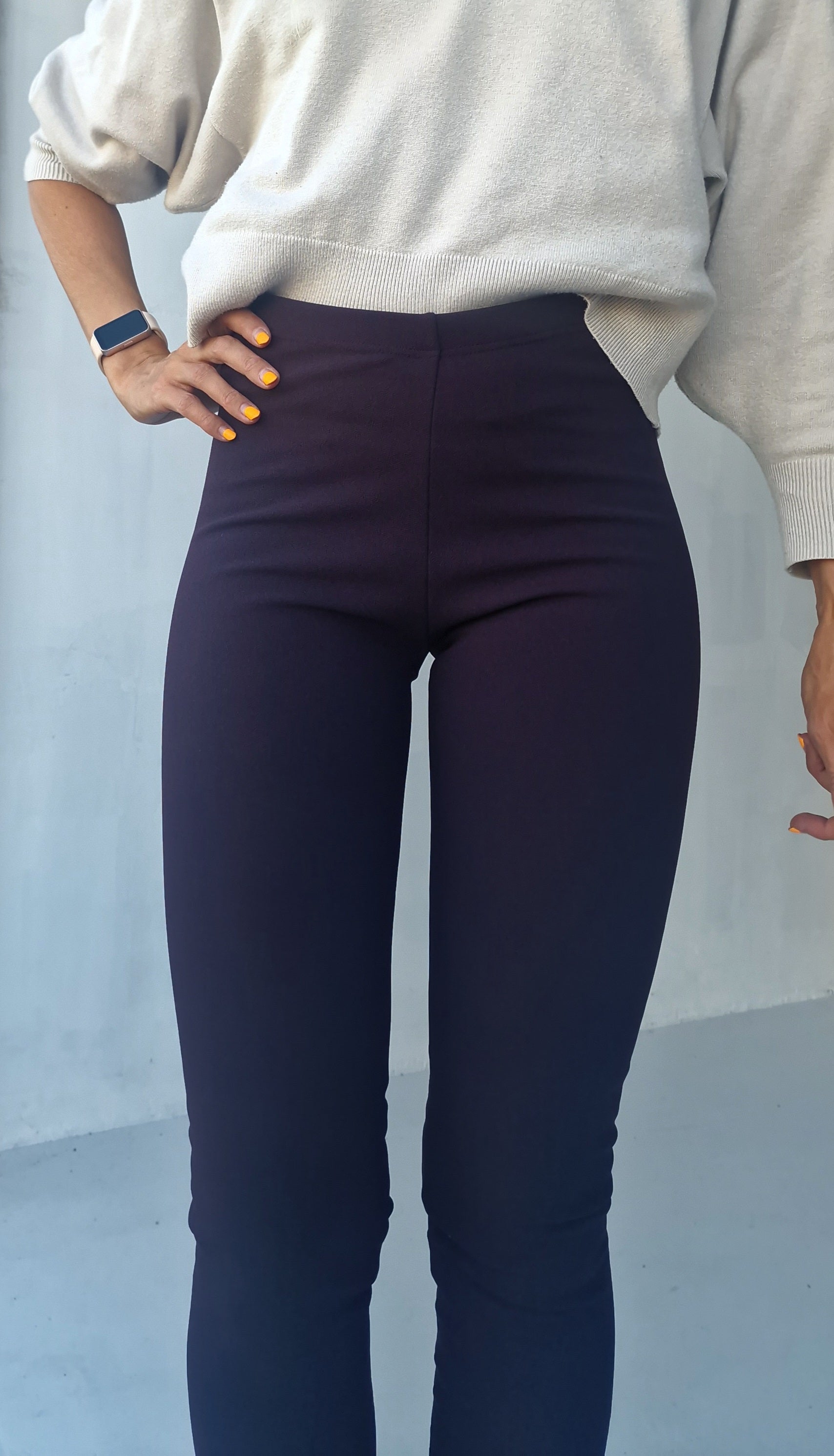 Extra lange Leggings in Marineblau | für große Größen | Längengrößen 34 und 36