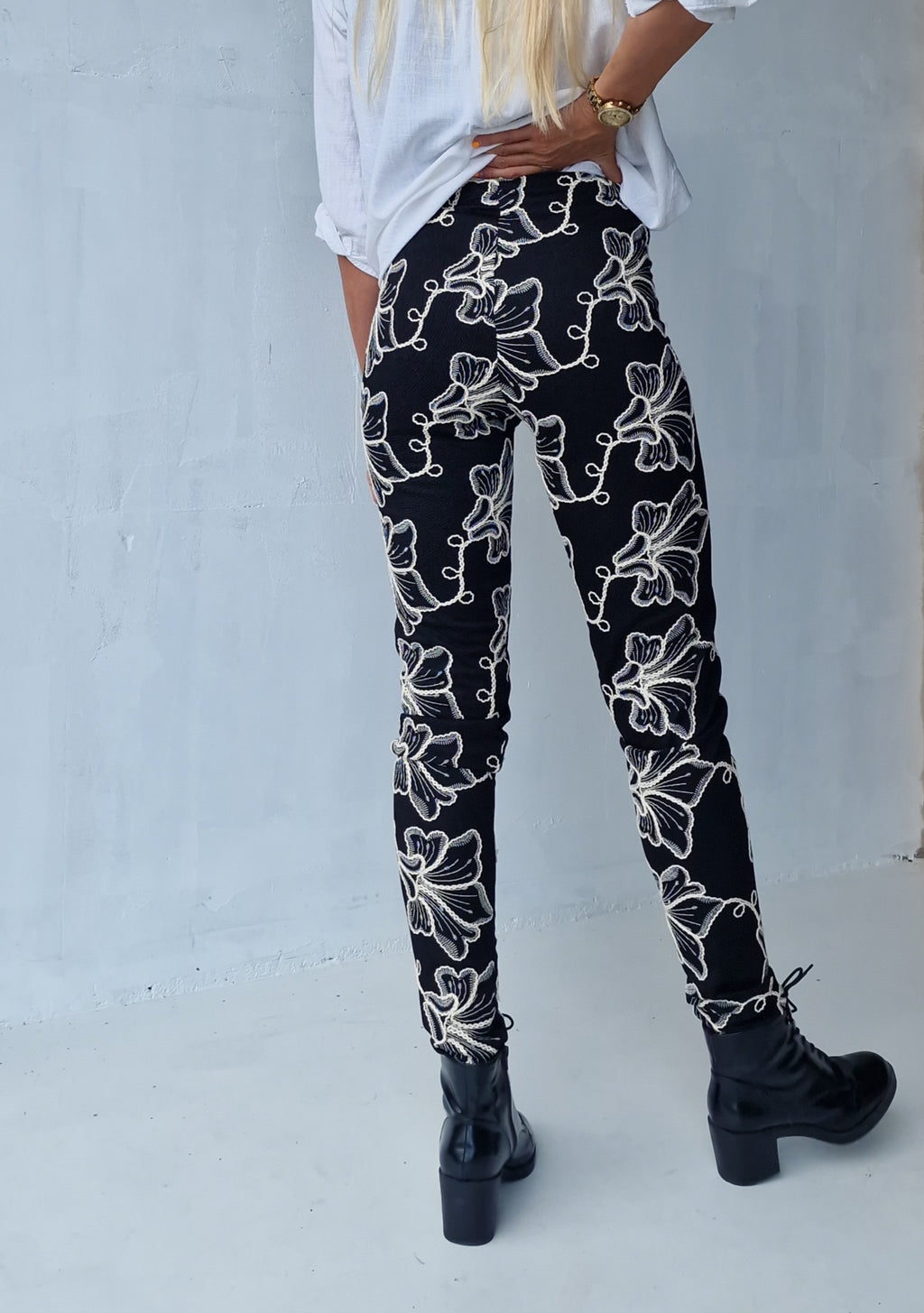 Extra lange Leggings in Marineblau | für große Größen | Längengrößen 34 und 36