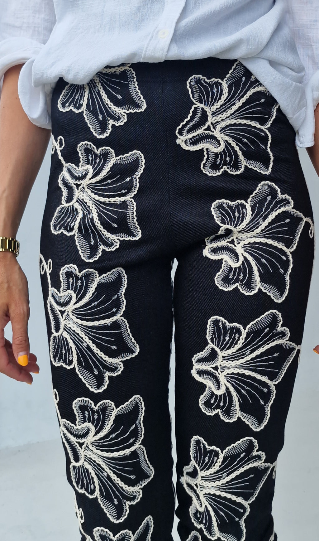 Extra lange Leggings in Marineblau | für große Größen | Längengrößen 34 und 36