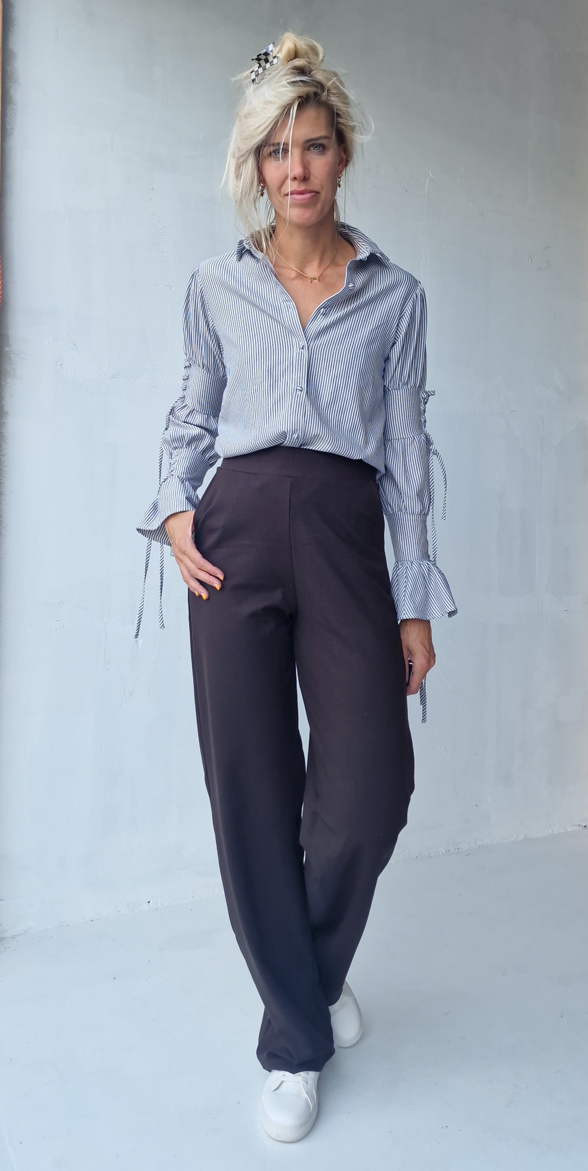 Extra lange Wide-Leg-Hose | schwarz | Länge 34 & 36