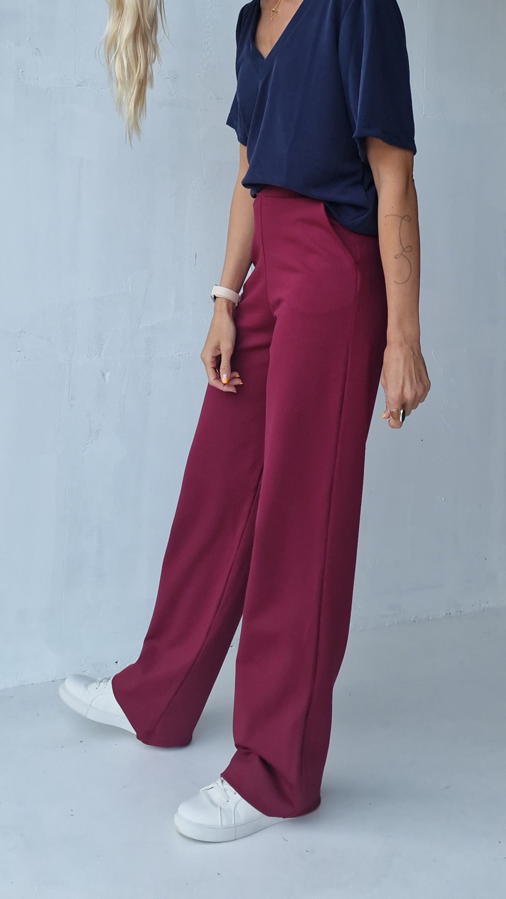Extra lange Wide-Leg-Hose | schwarz | Länge 34 & 36