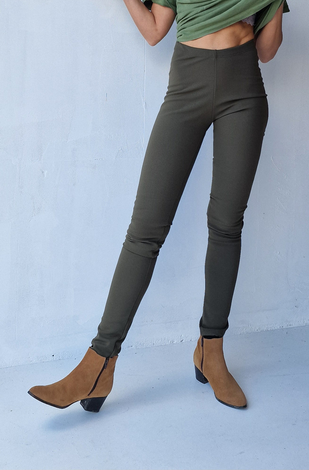 Extra lange Leggings in Marineblau | für große Größen | Längengrößen 34 und 36