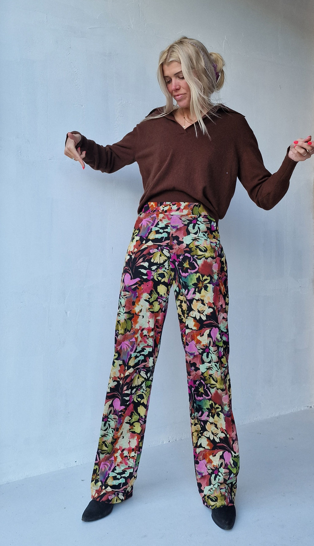 Extra langes, weites Bein | schwarz &amp; zacht | groß | Länge 36