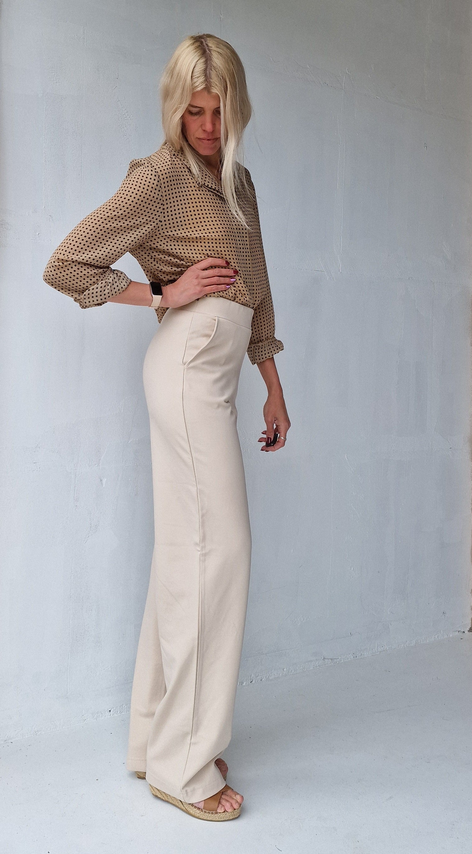 Extra lange Wide-Leg | Ecru | Tall | Länge 36